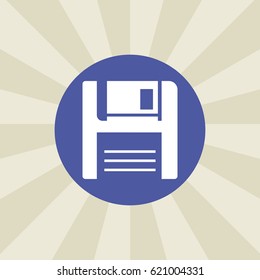 floppy disc icon. sign design. background