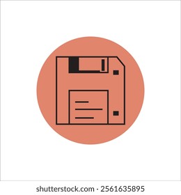 FLOPPY DISC ICON VECTOR ILLUSTRATION SYMBOL DESIGN