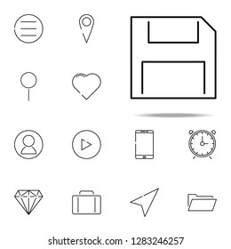 floppy disc icon. web, minimalistic icons universal set for web and mobile