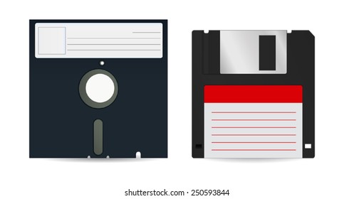 Floppy disc - realistic vector