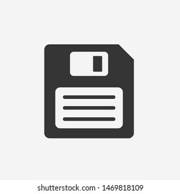 Floppy disc, save icon. New trendy floppy disc vector illustration symbol.