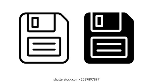 Conjunto de ícones de salvamento de disquete. ilustração plana de ícone vetorial em fundo branco