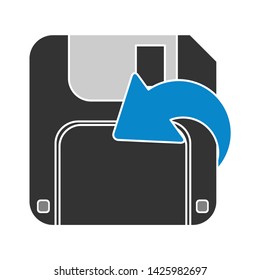 Floppy Disc Storage Icon. Flat Illustration Of Floppy Disc Storage Vector Icon For Web