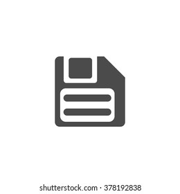 Floppy disc. Vector icon grey
