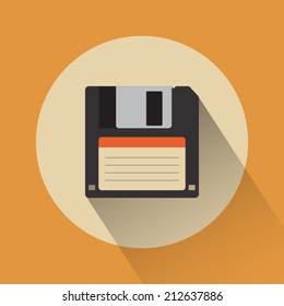 Floppy disc vector template