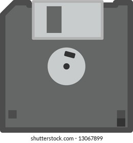 floppy disk or diskette back