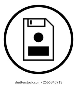 Floppy disk (diskette) icon. Symbol of conservation or information. Computer floppy disk (disk) for recording data. save file button icon set. Cartoon disk floppy line pattern. Design eps 10