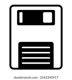 Floppy disk (diskette) icon. Symbol of conservation or information. Computer floppy disk (disk) for recording data. save file button icon set. Cartoon disk floppy line pattern. Design eps 10