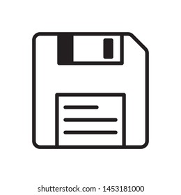 Floppy disk, diskette icon in trendy outline style design. Vector graphic illustration. Save symbol for website design, logo, app and ui. Editable vector stroke. EPS 10.