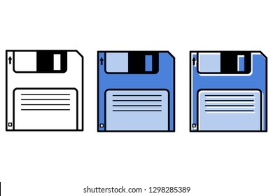 Floppy disk, diskette icons