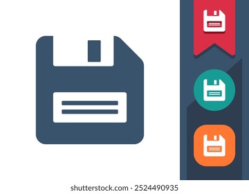 Floppy Disk, Diskette, Save Icon. Professional, pixel perfect icon. EPS 10 format.