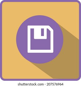 descarga de disquetes. Botón web moderno plano.