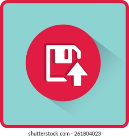 Download de disquete. Botão simples da Web moderno