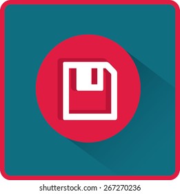 Download de disquete. Botão simples da Web moderno