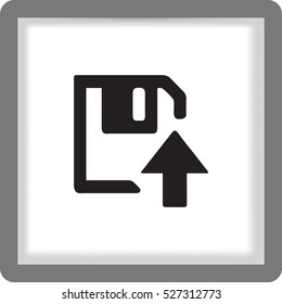 descarga de disquetes. Botón web moderno plano