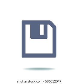 Descarga de disquetes. Botón web moderno plano