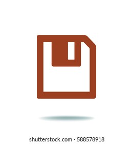 Descarga de disquetes. Botón web moderno plano