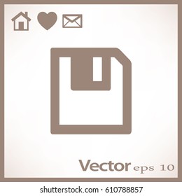 Descarga de disquetes. Botón web moderno plano