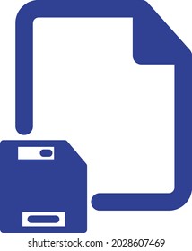 Floppy disk File Isolated Vector icon which can easily modify or edit

