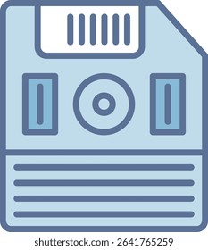 Floppy Disk Filled Blue Tone Icon