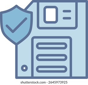 Floppy Disk Filled Blue Tone Icon