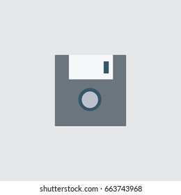 Floppy disk flat design illustration.