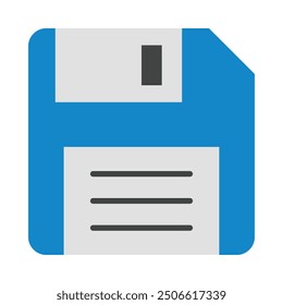 Floppy Disk Flat Icon Design For Personal nad Commercial Use