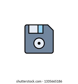 Floppy disk flat vector icon sign symbol