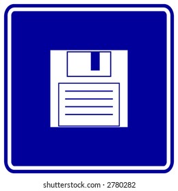 floppy disk front sign