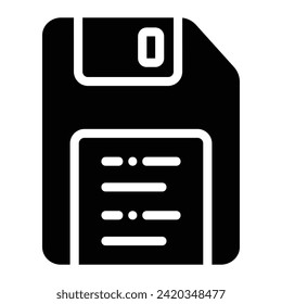 floppy disk Glyph Icon Background White