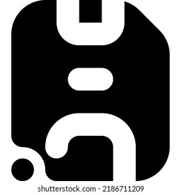 Floppy Disk Glyph style icon vector design and illustration template