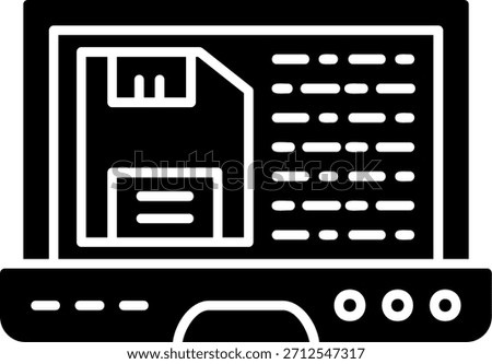 Floppy Disk Glyph Style Icon Design
