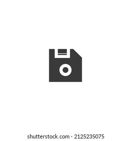 Floppy Disk Icon Black and White Vector Graphic