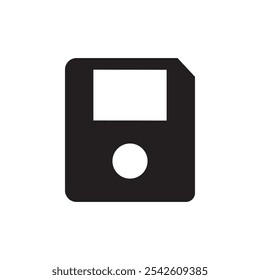 Floppy disk icon black and white vector sign