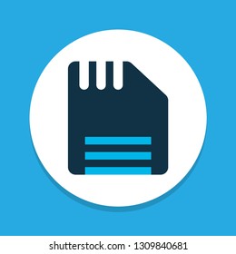 Floppy disk icon colored symbol. Premium quality isolated diskette element in trendy style.
