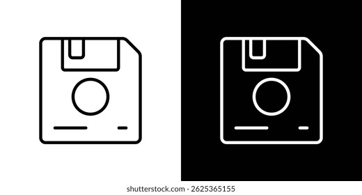 Floppy disk icon concept stroke on white background