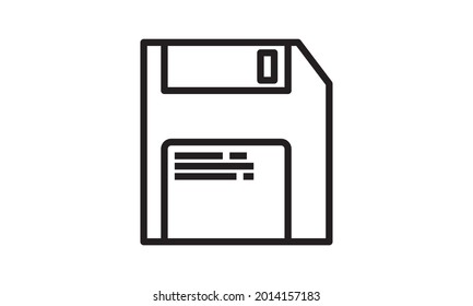 Floppy disk icon data backup retro vector image