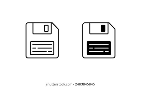 Floppy Disk icon design with white background stock illustration