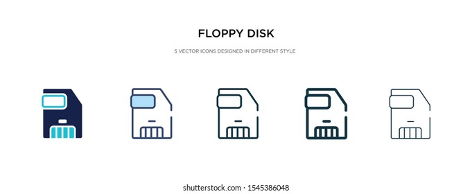 floppy disk icon in different style vector illustration. two colored and black floppy disk vector icons designed in filled, outline, line and stroke style can be used for web, mobile, ui