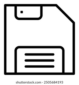 Floppy disk icon. Diskette icon. Electronic device icon in line style