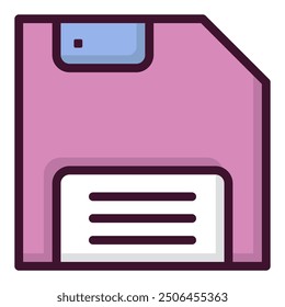 Floppy disk icon. Diskette icon. Electronic device icon in flat style