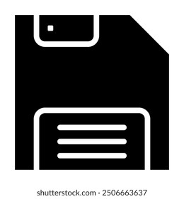 Floppy disk icon. Diskette icon in glyph style