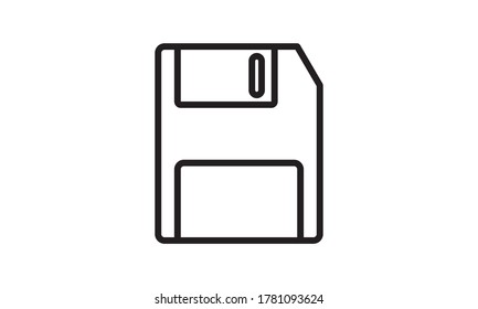 The floppy disk icon Diskette symbol Flat vector image
