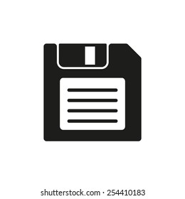 The floppy disk icon. Diskette symbol. Flat Vector illustration