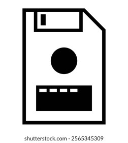 Floppy disk icon. Floppy disk (diskette) icon. Symbol of conservation or information. Computer floppy disk (disk) for recording data. diskette vector symbol in black filled and outline style. Eps 10