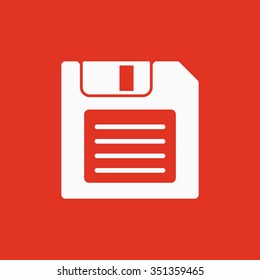 The floppy disk icon. Diskette symbol. Flat Vector illustration