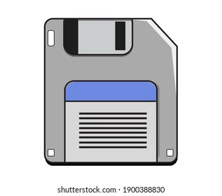 Floppy disk icon. Diskette vector sign.