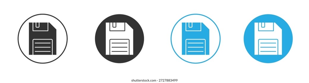 Floppy disk icon drawing clipart symbol . Vector illustration