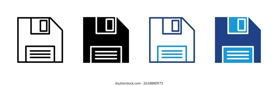 Floppy Disk Icon Element For Design