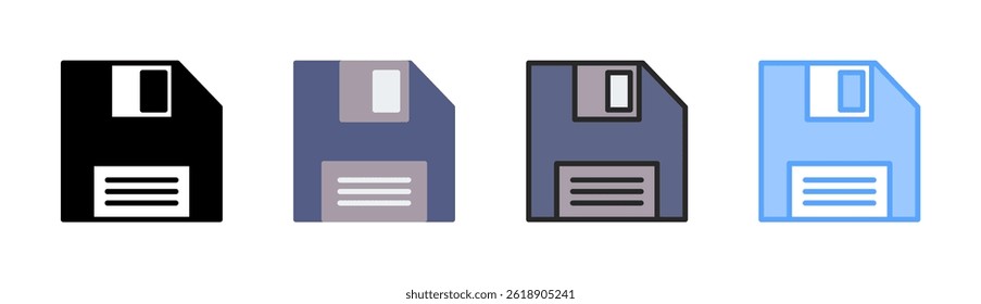 Floppy Disk Icon Element For Design